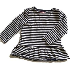 J Crew CrewCuts stripped ruffled shirt 6-7